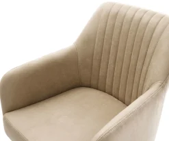 FreischwingerGreg-Flex Mikrofaser Beige Vintage Freischwinger flach Edelstahl Taschenfederkern Sofort versandfertig