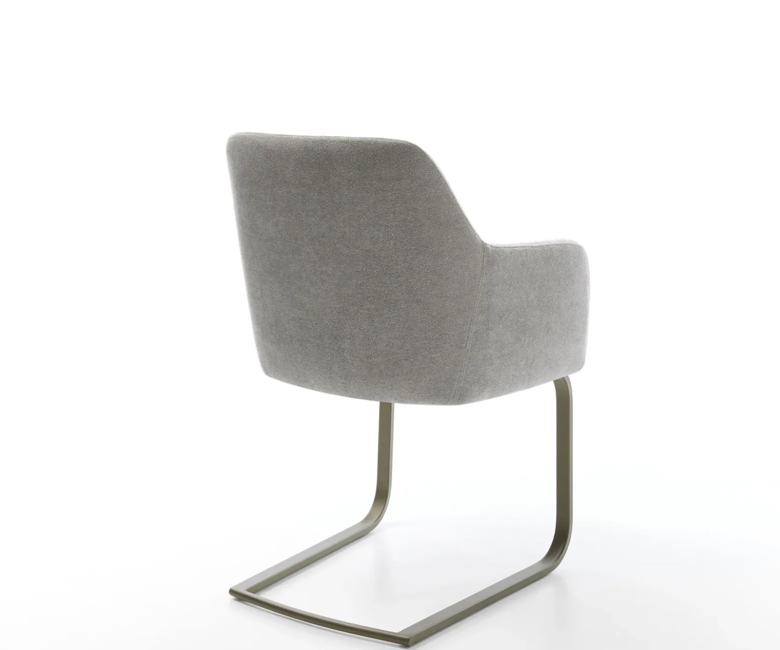 FreischwingerGreg-Flex Strukturstoff Soft Grau Freischwinger flach Effektfinish Titan Taschenfederkern Sofort versandfertig