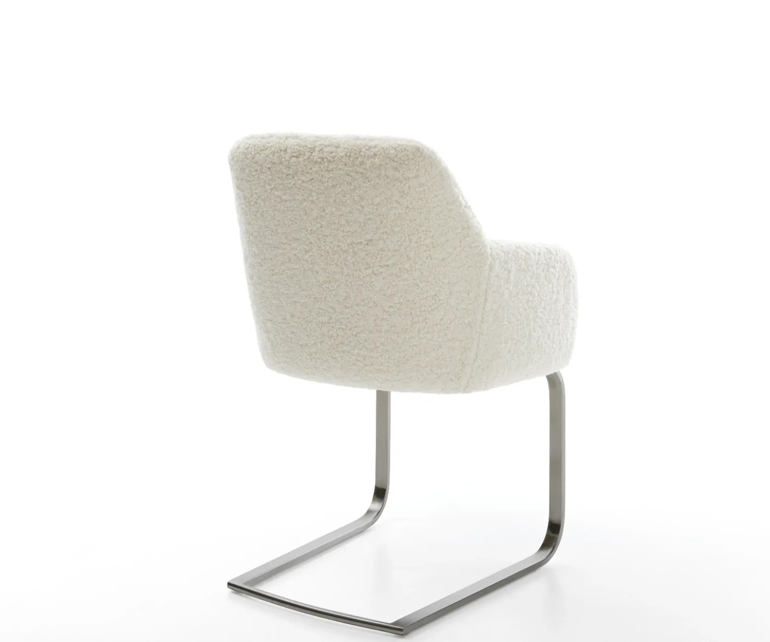 FreischwingerGreg-Flex Teddystoff Beige Freischwinger flach Graphit Taschenfederkern Sofort versandfertig