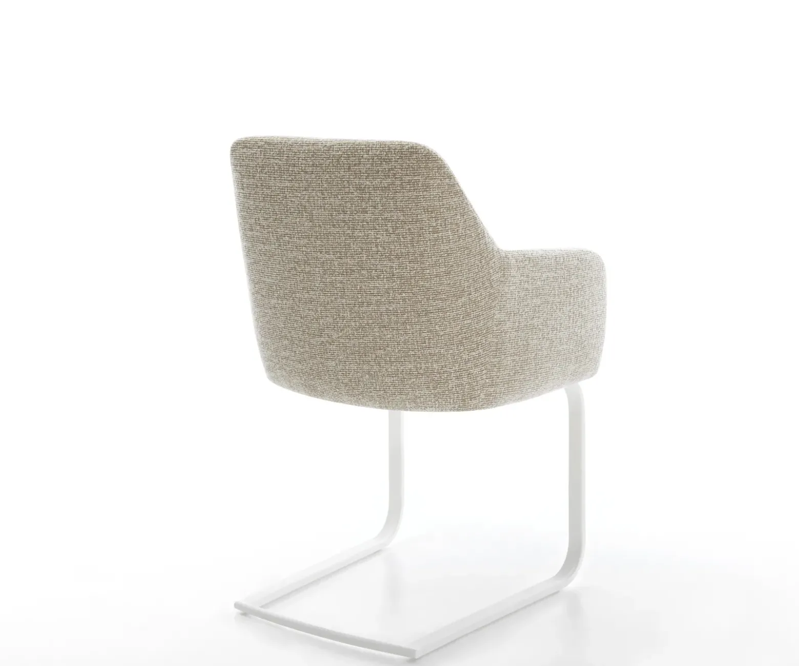FreischwingerGreg-Flex Webstoff Soft Beige Freischwinger flach Weiß Taschenfederkern Sofort versandfertig