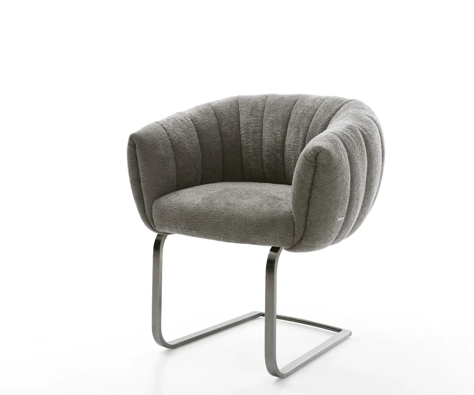 FreischwingerJada-Flex Bouclé Soft Schlamm Freischwinger flach Graphit Taschenfederkern Sofort versandfertig