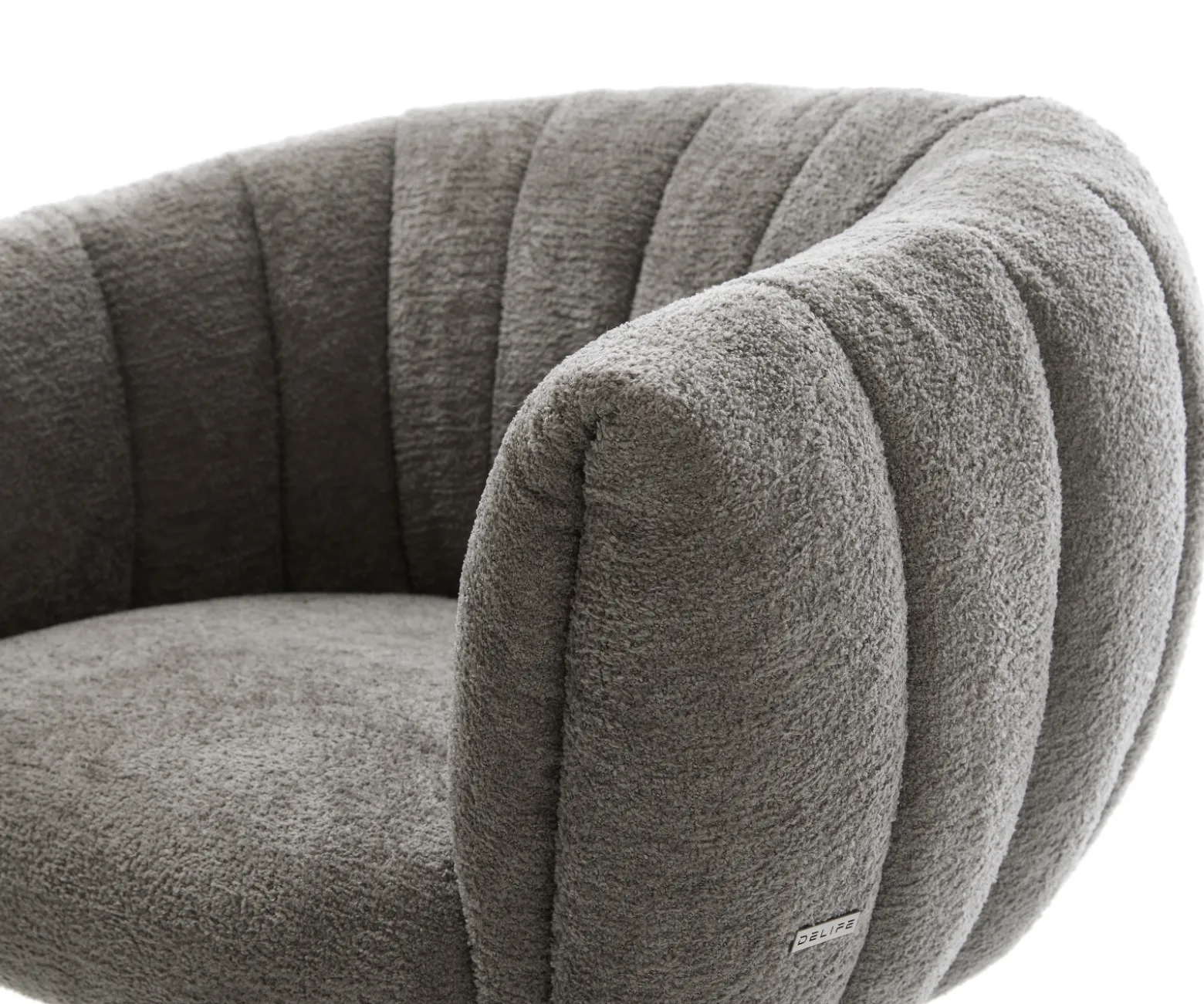 FreischwingerJada-Flex Bouclé Soft Schlamm Freischwinger flach Graphit Taschenfederkern Sofort versandfertig