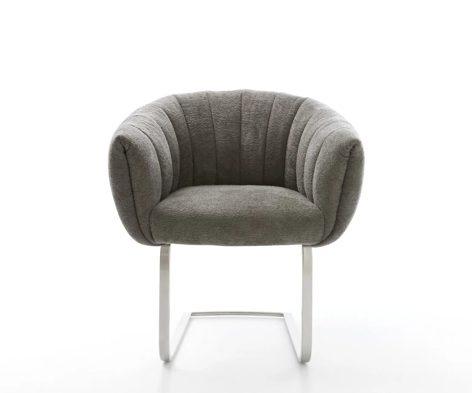 FreischwingerJada-Flex Bouclé Soft Schlamm Freischwinger flach Edelstahl Taschenfederkern Sofort versandfertig