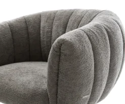 FreischwingerJada-Flex Bouclé Soft Schlamm Freischwinger flach Effektfinish Titan Taschenfederkern Sofort versandfertig