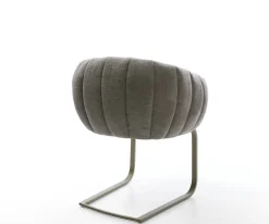 FreischwingerJada-Flex Bouclé Soft Schlamm Freischwinger flach Effektfinish Titan Taschenfederkern Sofort versandfertig
