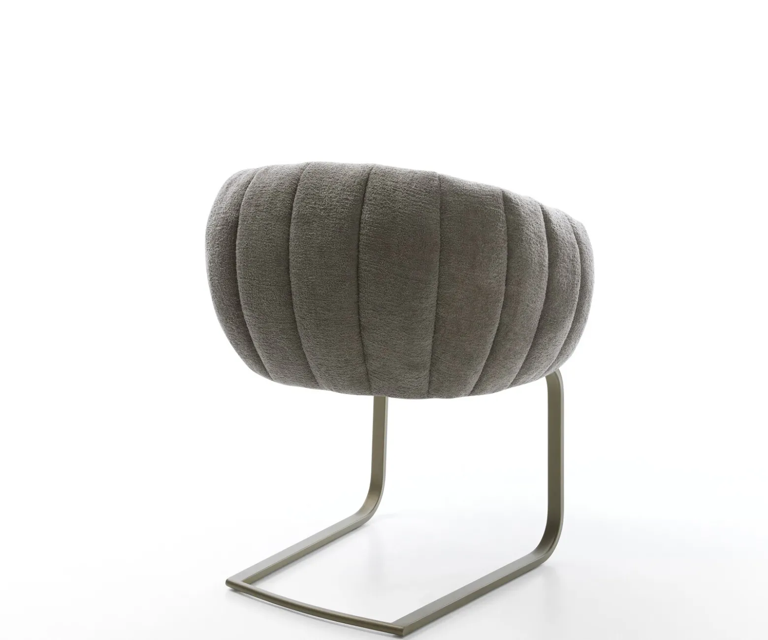 FreischwingerJada-Flex Bouclé Soft Schlamm Freischwinger flach Effektfinish Titan Taschenfederkern Sofort versandfertig