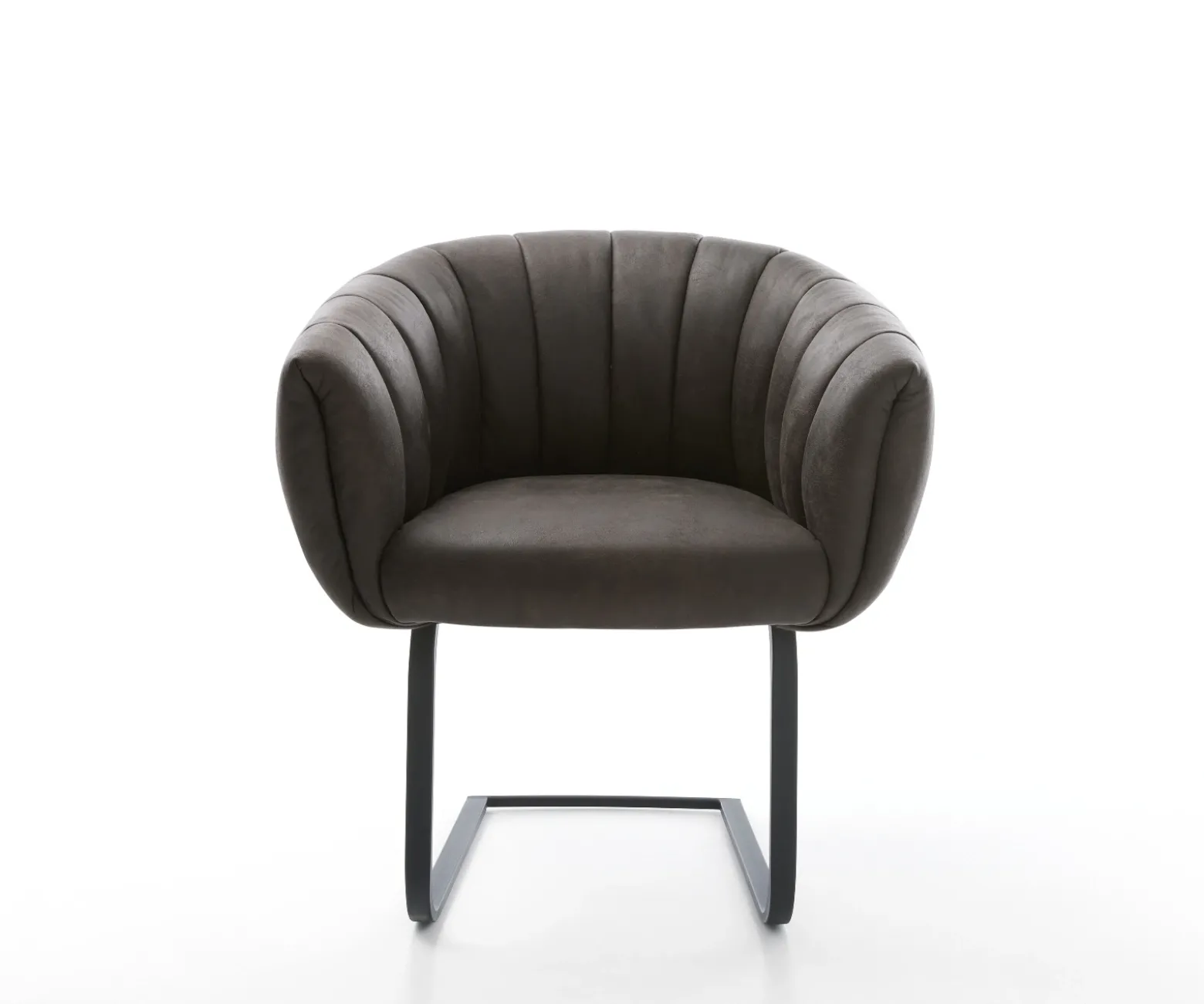 FreischwingerJada-Flex Mikrofaser Anthrazit Vintage Freischwinger flach Schwarz Taschenfederkern Sofort versandfertig