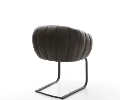 FreischwingerJada-Flex Mikrofaser Anthrazit Vintage Freischwinger flach Schwarz Taschenfederkern Sofort versandfertig
