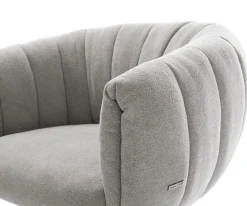 FreischwingerJada-Flex Strukturstoff Soft Grau Freischwinger flach Effektfinish Titan Taschenfederkern Sofort versandfertig