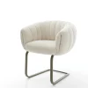 FreischwingerJada-Flex Teddystoff Beige Freischwinger flach Effektfinish Titan Taschenfederkern Sofort versandfertig