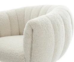FreischwingerJada-Flex Teddystoff Beige Freischwinger flach Effektfinish Titan Taschenfederkern Sofort versandfertig