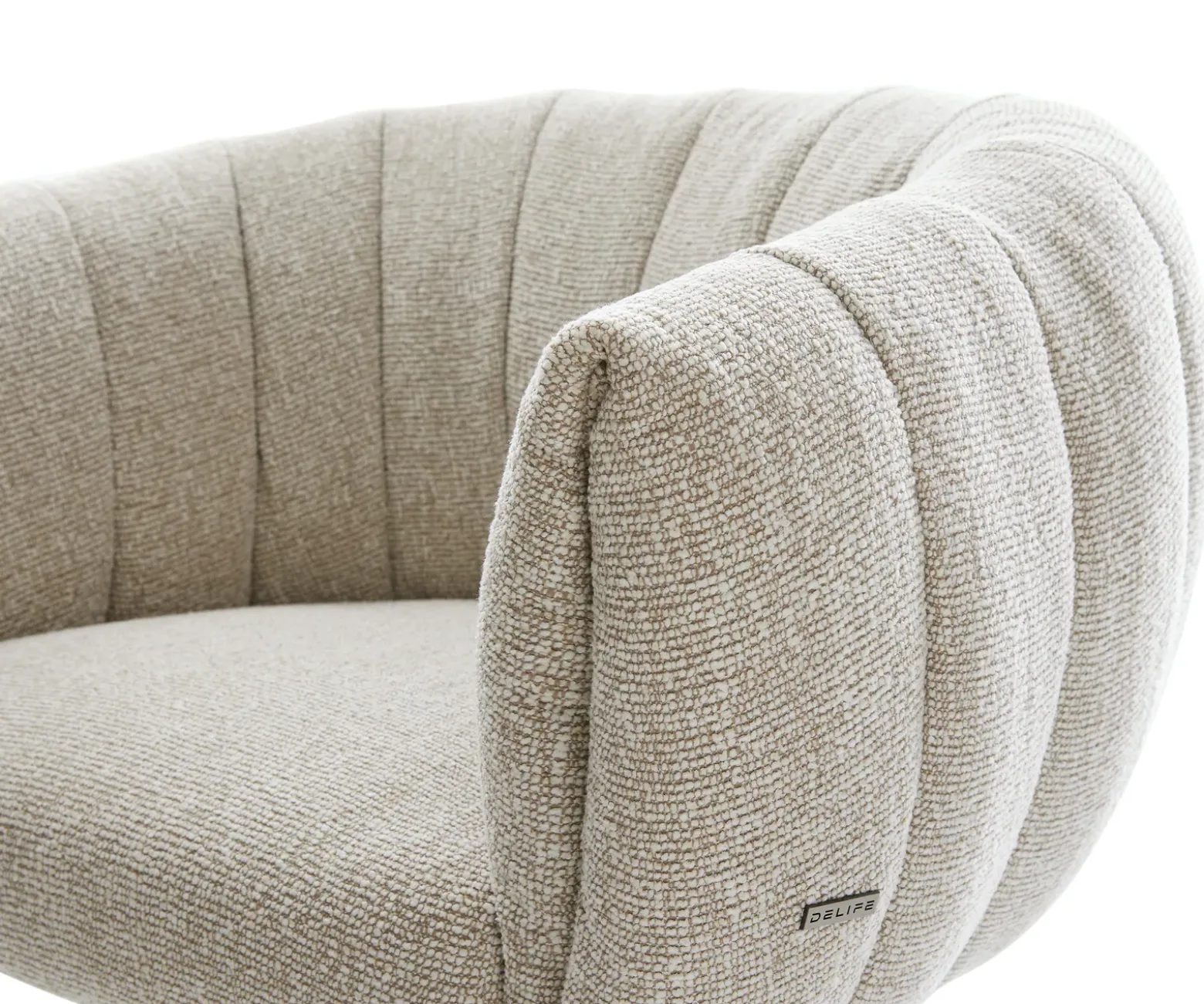 FreischwingerJada-Flex Webstoff Soft Beige Freischwinger flach Effektfinish Titan Taschenfederkern Sofort versandfertig