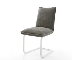 FreischwingerLelio-Flex Bouclé Soft Schlamm Freischwinger flach Weiß Taschenfederkern Sofort versandfertig
