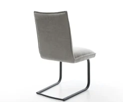 FreischwingerLelio-Flex Strukturstoff Soft Grau Freischwinger flach Schwarz Taschenfederkern Sofort versandfertig