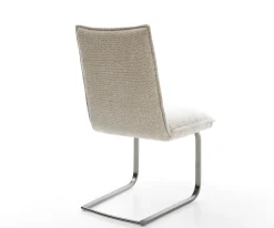 FreischwingerLelio-Flex Webstoff Soft Beige Freischwinger flach Graphit Taschenfederkern Sofort versandfertig