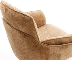 FreischwingerLuan-Flex mit Armlehnen Chenille Rost Freischwinger flach Effektfinish Titan Sofort versandfertig