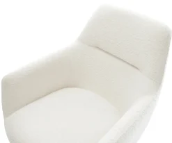 FreischwingerPejo-Flex Bouclé Soft Beige Freischwinger flach Edelstahl Taschenfederkern Sofort versandfertig