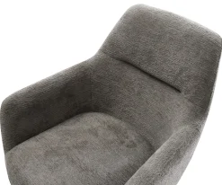 FreischwingerPejo-Flex Bouclé Soft Schlamm Freischwinger flach Effektfinish Titan Taschenfederkern Sofort versandfertig