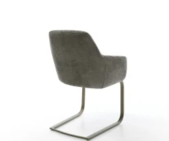 FreischwingerPejo-Flex Bouclé Soft Schlamm Freischwinger flach Effektfinish Titan Taschenfederkern Sofort versandfertig