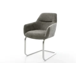 FreischwingerPejo-Flex Bouclé Soft Schlamm Freischwinger flach Edelstahl Taschenfederkern Sofort versandfertig