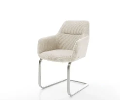 FreischwingerPejo-Flex Cord Beige Freischwinger flach Edelstahl Taschenfederkern Sofort versandfertig