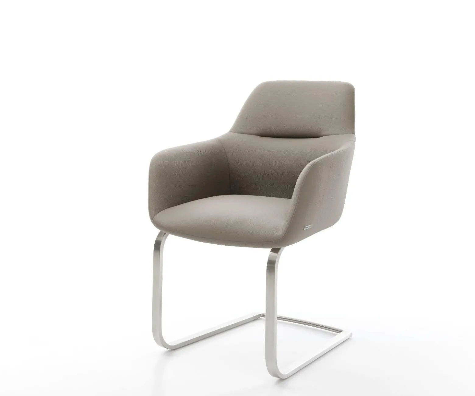 FreischwingerPejo-Flex Echt-Leder Schlamm Freischwinger flach Edelstahl Taschenfederkern Sofort versandfertig