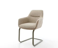 FreischwingerPejo-Flex Materialmix Schlamm Freischwinger flach Effektfinish Titan Taschenfederkern Sofort versandfertig