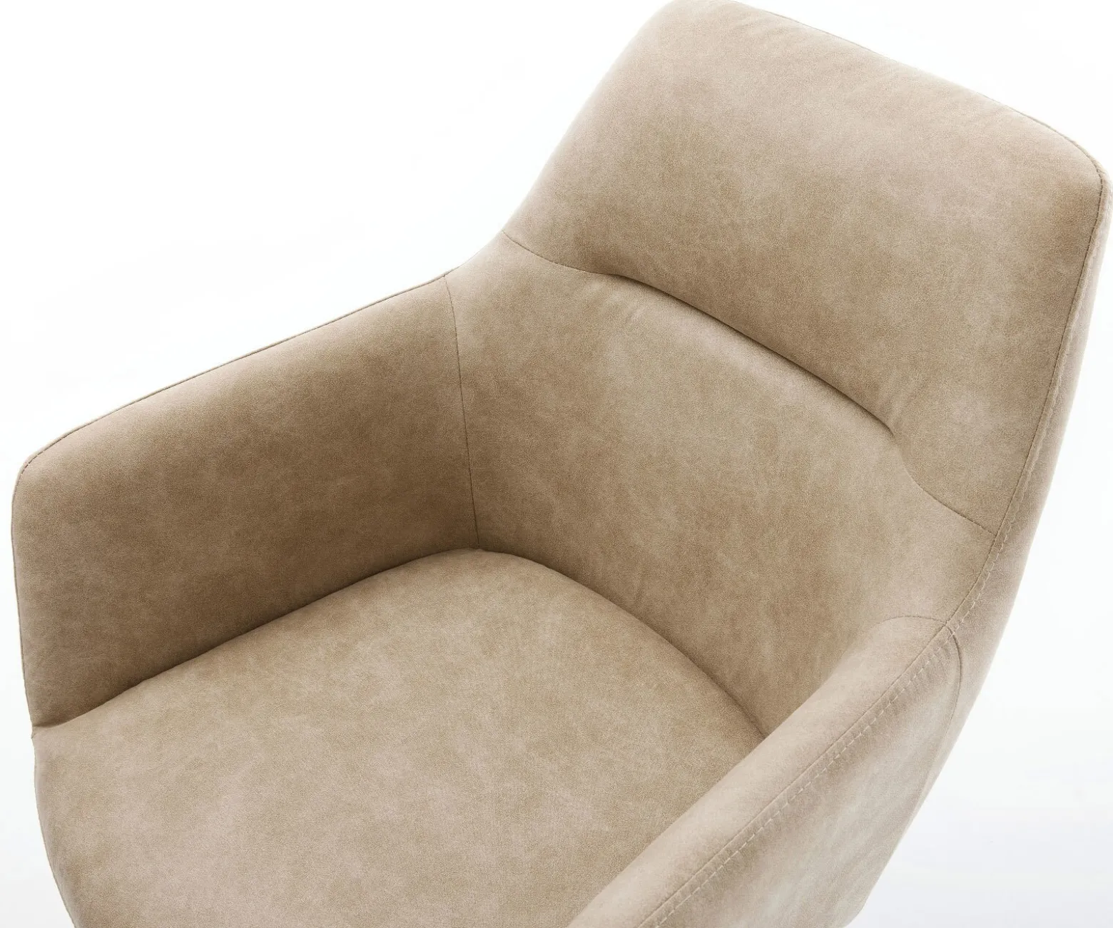FreischwingerPejo-Flex Mikrofaser Beige Vintage Freischwinger flach Graphit Taschenfederkern Sofort versandfertig