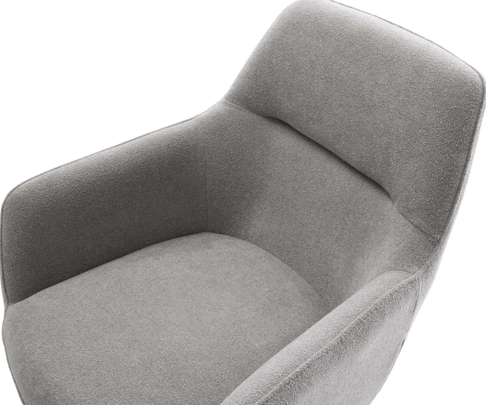 FreischwingerPejo-Flex Strukturstoff Soft Grau Freischwinger flach Effektfinish Titan Taschenfederkern Sofort versandfertig