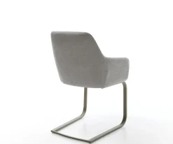 FreischwingerPejo-Flex Strukturstoff Soft Grau Freischwinger flach Effektfinish Titan Taschenfederkern Sofort versandfertig