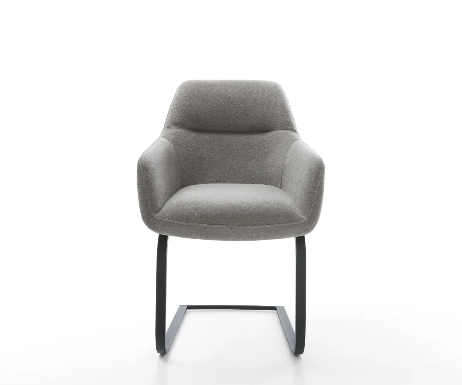 FreischwingerPejo-Flex Strukturstoff Soft Grau Freischwinger flach Schwarz Taschenfederkern Sofort versandfertig