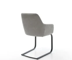 FreischwingerPejo-Flex Strukturstoff Soft Grau Freischwinger flach Schwarz Taschenfederkern Sofort versandfertig