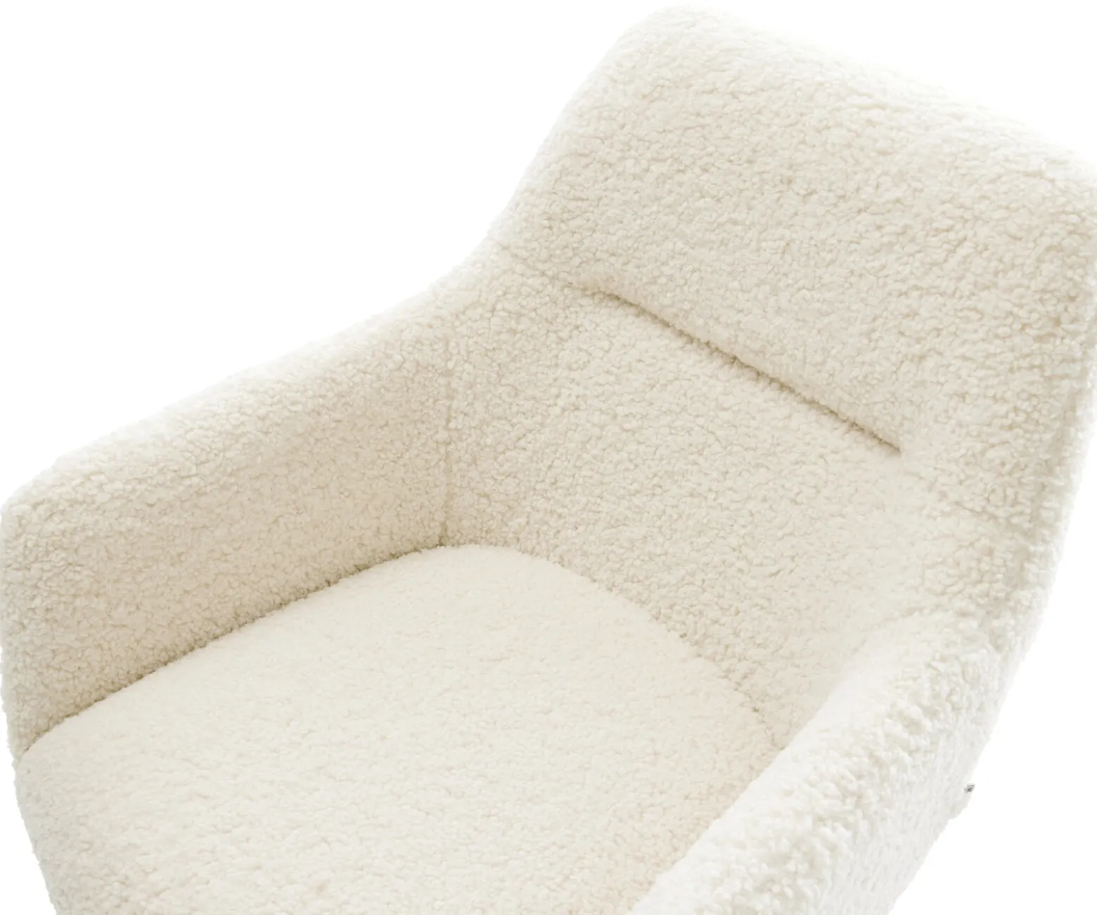 FreischwingerPejo-Flex Teddystoff Beige Freischwinger flach Edelstahl Taschenfederkern Sofort versandfertig