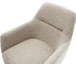 FreischwingerPejo-Flex Webstoff Soft Beige Freischwinger flach Edelstahl Taschenfederkern Sofort versandfertig