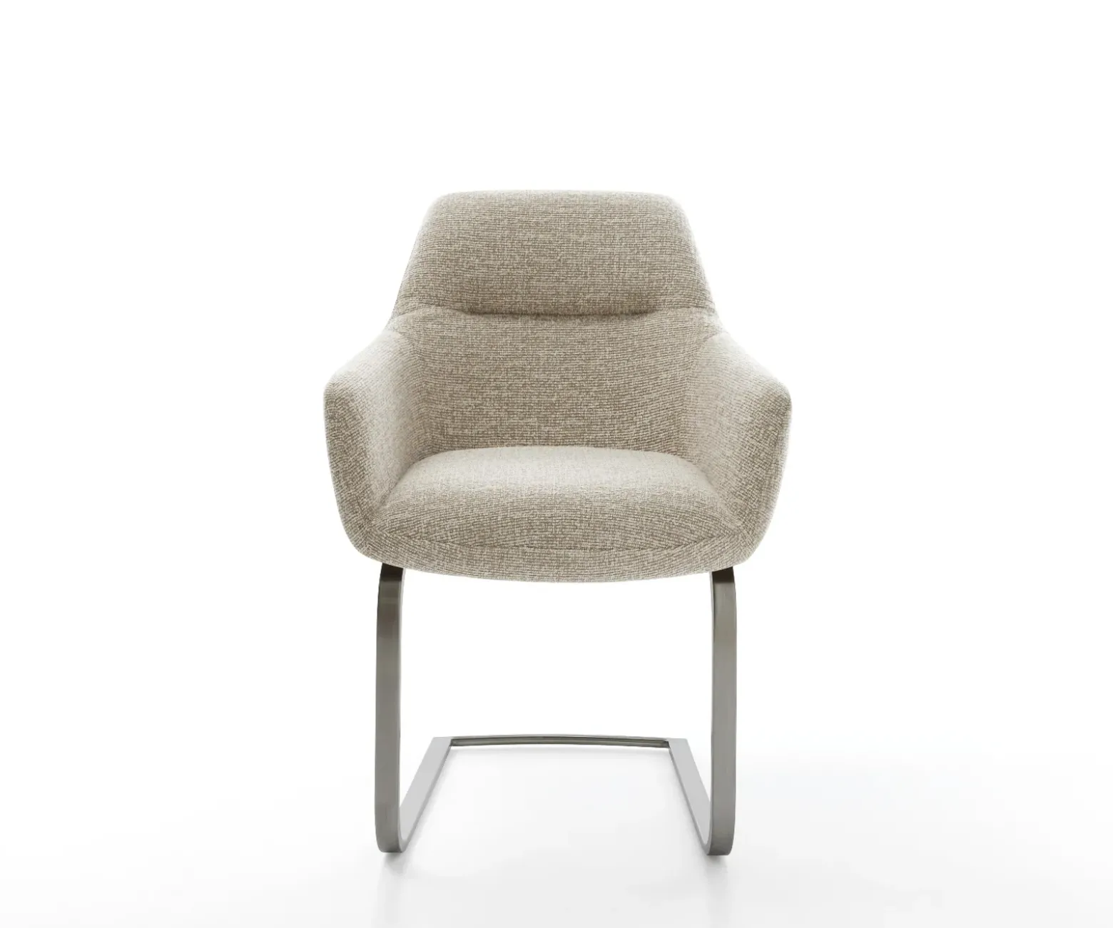 FreischwingerPejo-Flex Webstoff Soft Beige Freischwinger flach Graphit Taschenfederkern Sofort versandfertig