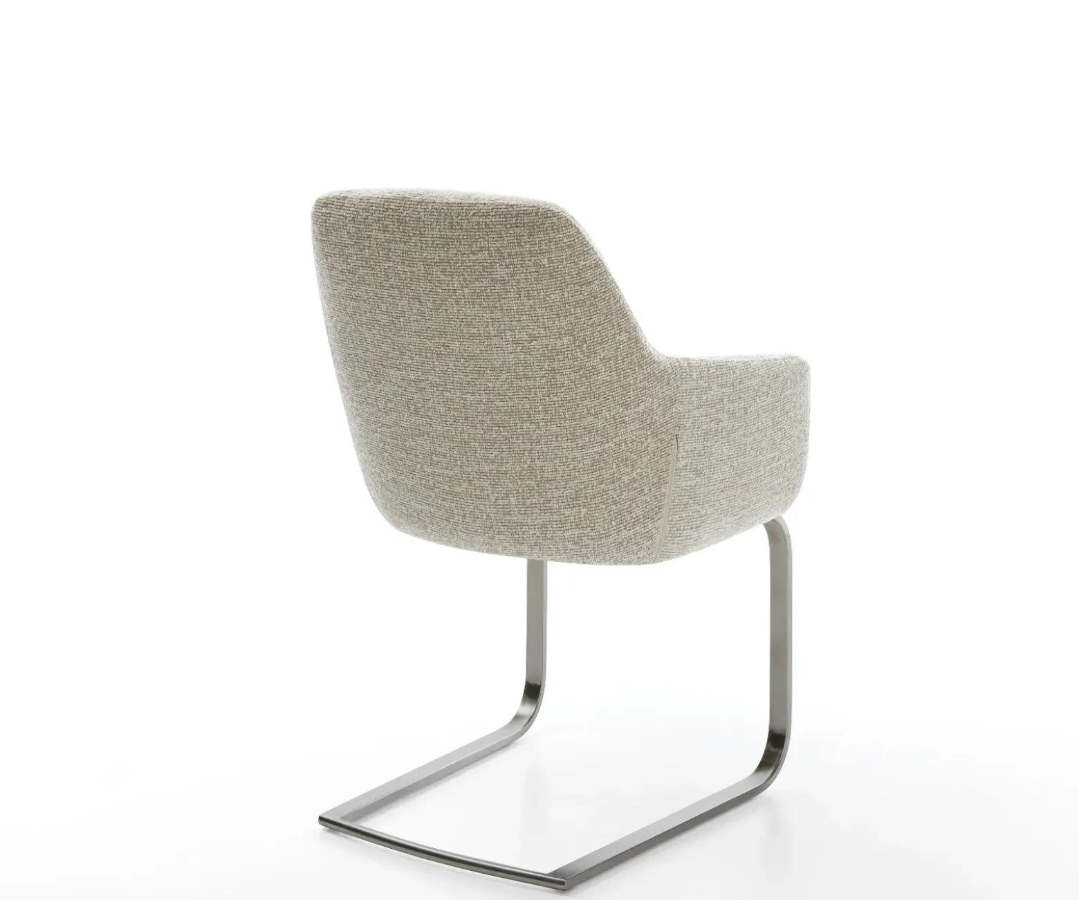 FreischwingerPejo-Flex Webstoff Soft Beige Freischwinger flach Graphit Taschenfederkern Sofort versandfertig