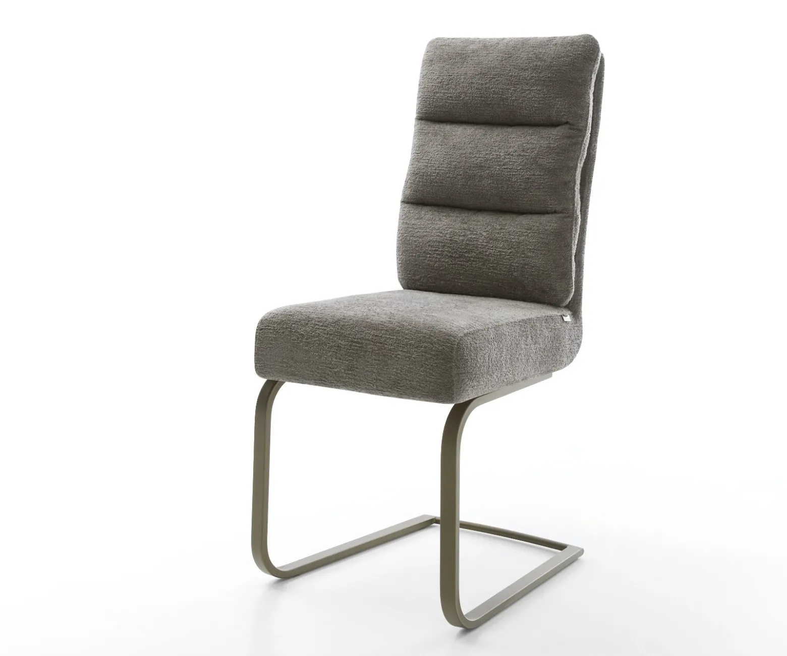 FreischwingerPela-Flex Bouclé Soft Schlamm Freischwinger flach Effektfinish Titan Taschenfederkern Sofort versandfertig