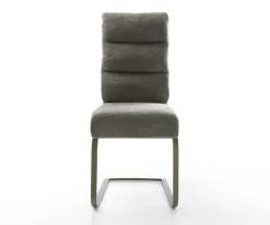 FreischwingerPela-Flex Bouclé Soft Schlamm Freischwinger flach Effektfinish Titan Taschenfederkern Sofort versandfertig