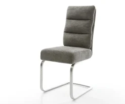 FreischwingerPela-Flex Bouclé Soft Schlamm Freischwinger flach Edelstahl Taschenfederkern Sofort versandfertig