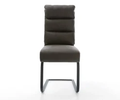 FreischwingerPela-Flex Mikrofaser Anthrazit Vintage Freischwinger flach Schwarz Taschenfederkern Sofort versandfertig