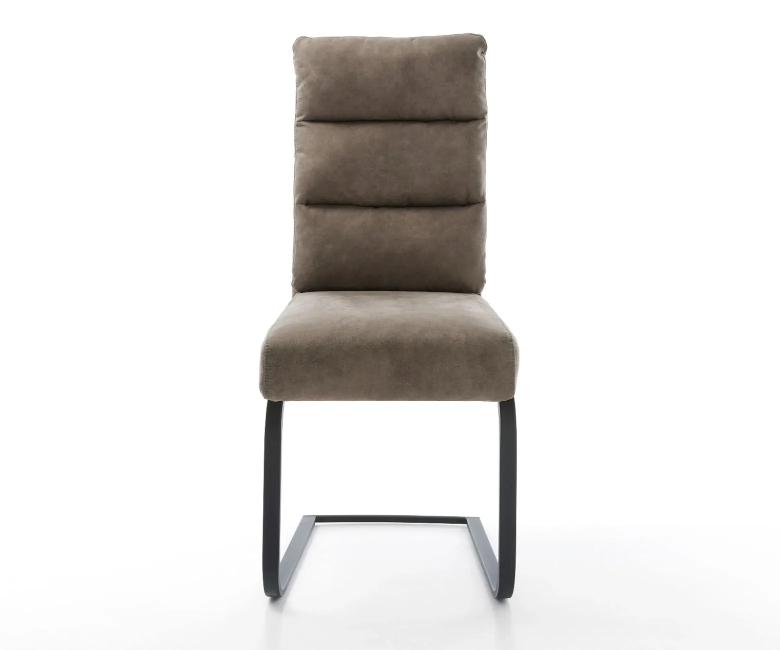 FreischwingerPela-Flex Mikrofaser Taupe Vintage Freischwinger flach Schwarz Taschenfederkern Sofort versandfertig