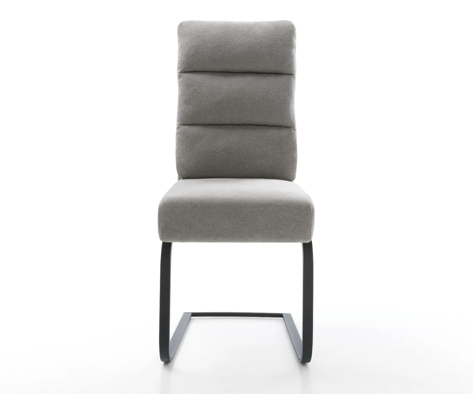 FreischwingerPela-Flex Strukturstoff Soft Grau Freischwinger flach Schwarz Taschenfederkern Sofort versandfertig