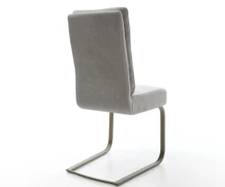 FreischwingerPela-Flex Strukturstoff Soft Grau Freischwinger flach Effektfinish Titan Taschenfederkern Sofort versandfertig
