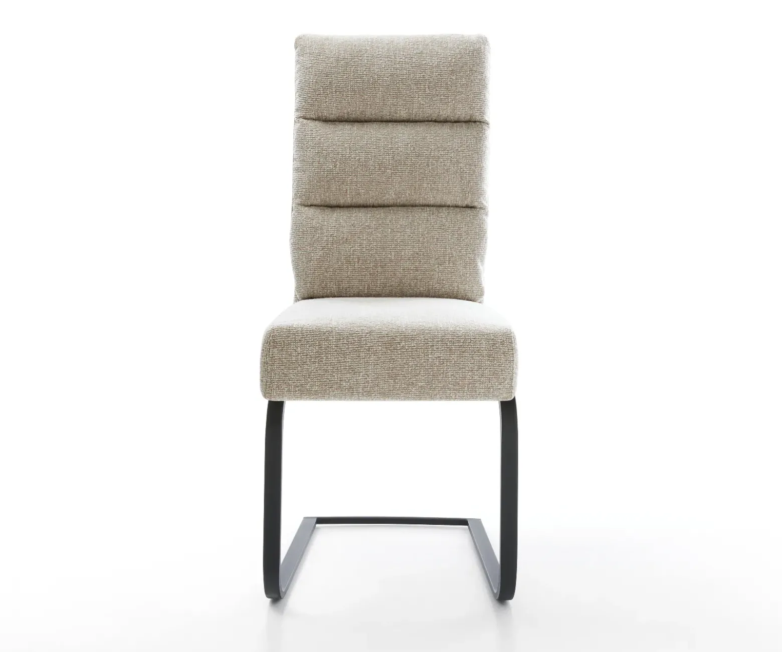 FreischwingerPela-Flex Webstoff Soft Beige Freischwinger flach Schwarz Taschenfederkern Sofort versandfertig