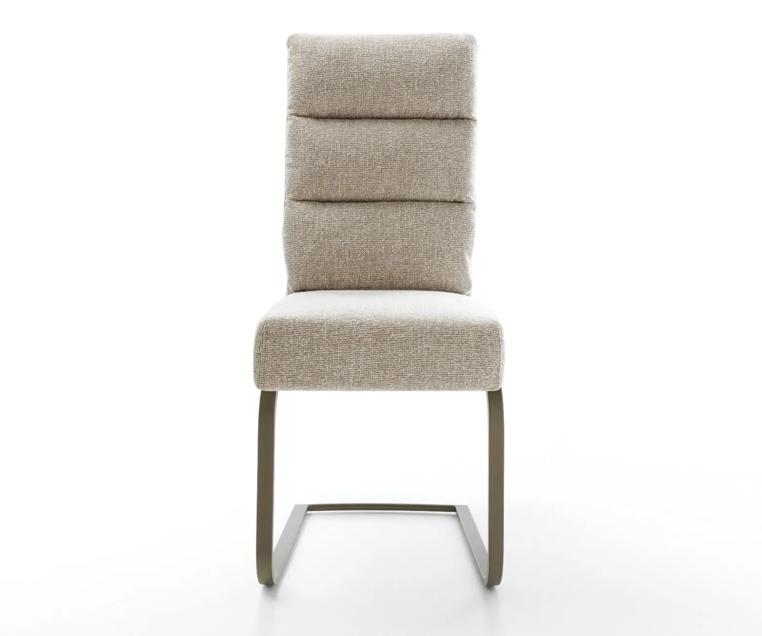 FreischwingerPela-Flex Webstoff Soft Beige Freischwinger flach Effektfinish Titan Taschenfederkern Sofort versandfertig