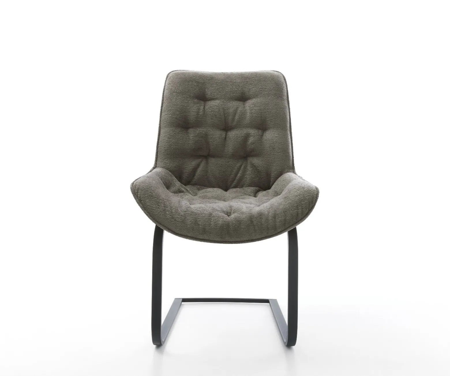 FreischwingerTaimi-Flex Bouclé Soft Schlamm Freischwinger flach Schwarz Sofort versandfertig