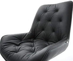 FreischwingerTaimi-Flex Echt-Leder Schwarz Freischwinger flach Schwarz Sofort versandfertig