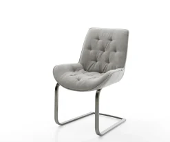 FreischwingerTaimi-Flex Strukturstoff Soft Grau Freischwinger flach Graphit Sofort versandfertig
