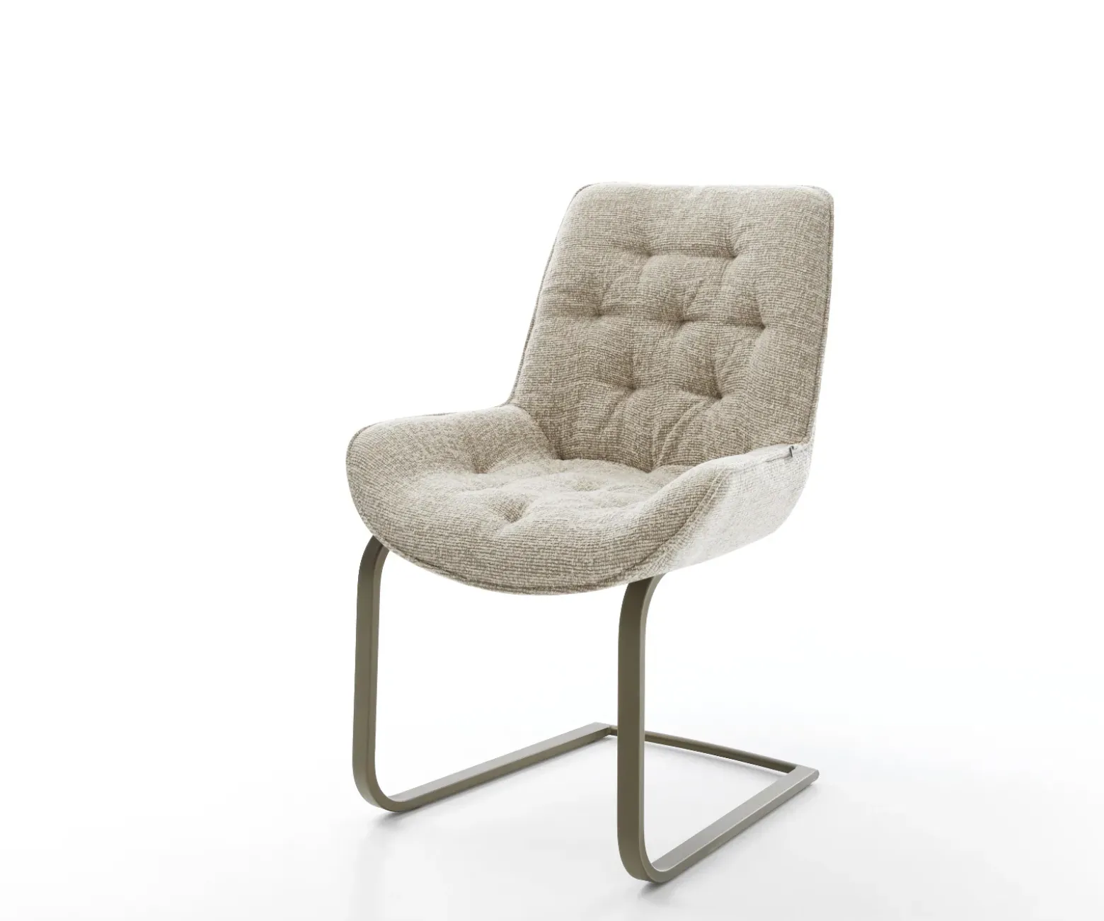 FreischwingerTaimi-Flex Webstoff Soft Beige Freischwinger flach Effektfinish Titan Sofort versandfertig