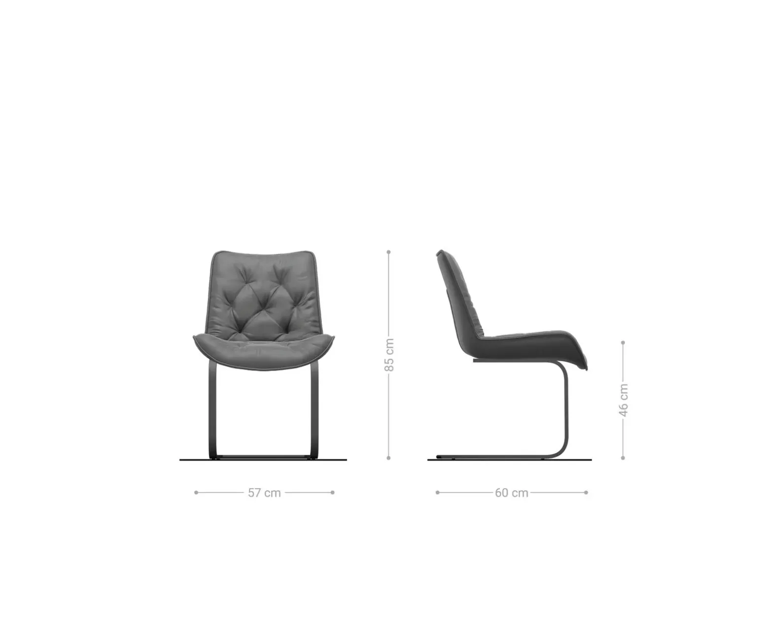FreischwingerTaimi-Flex Webstoff Soft Beige Freischwinger flach Effektfinish Titan Sofort versandfertig